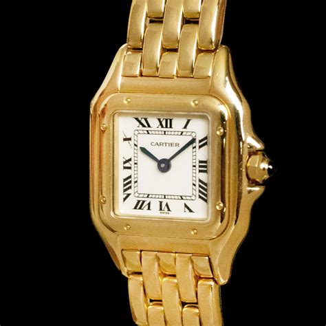 gold cartier watch women's